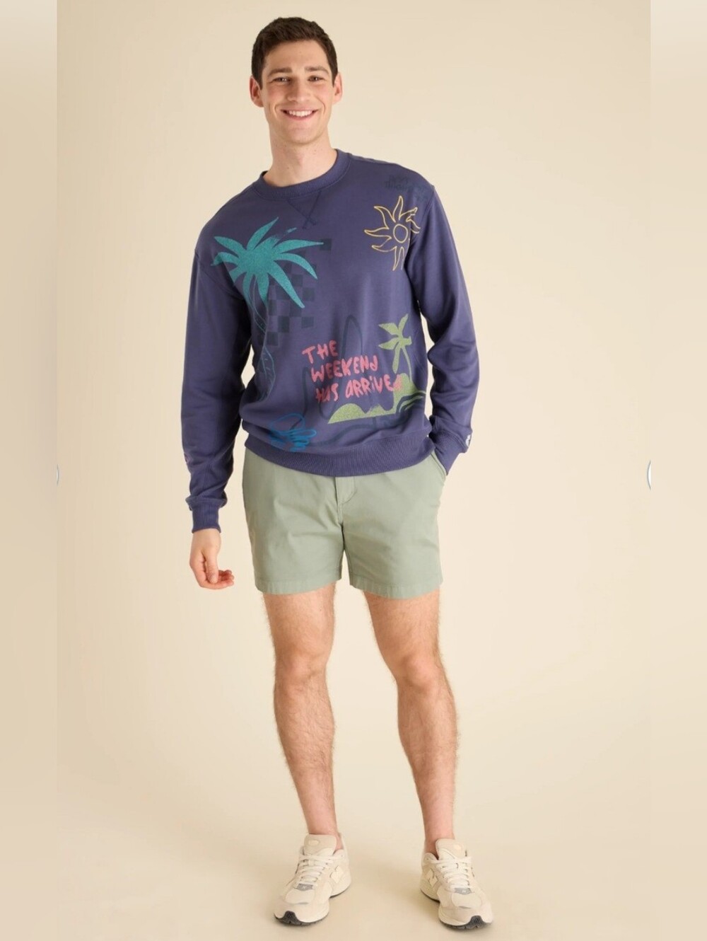 Chubbies The Sketchy Soft Terry Crewneck Sweatshirt Size Medium
